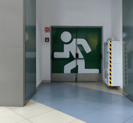 На аварийном выходе из ТРК На аварийном выходе из ТРК