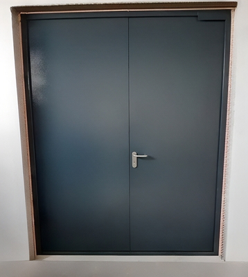Двупольная огнестойкая дверь черного цвета