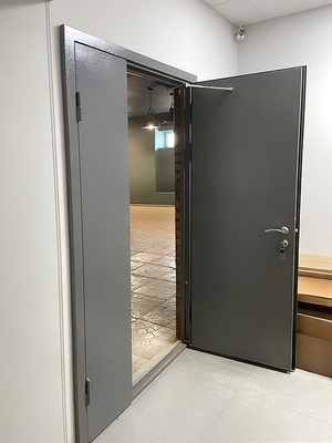 Фото серой полуторной двери