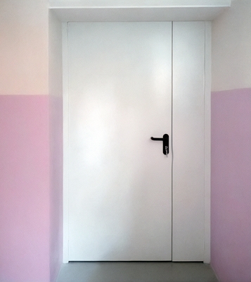 Полуторная дверь белого цвета