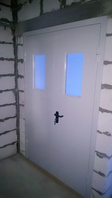 Дверь с двумя окнами