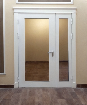 Светопрозрачная огнеупорная дверь