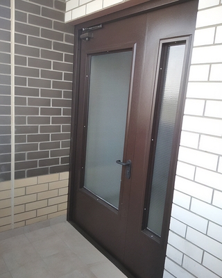 Дверь с армированными стеклами