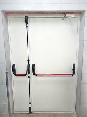 Белая дверь EI 60 + ручки антипаника