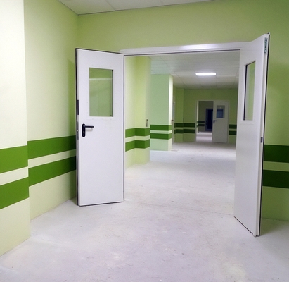 Двупольная дверь с окнами