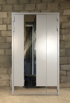 Остеклённая дверь с отбойниками Остеклённая дверь с отбойниками