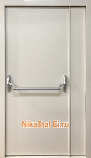 Полуторная глухая противопожарная дверь ei-60 с ручкой Антипаника