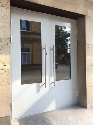 Распашная остеклённая дверь