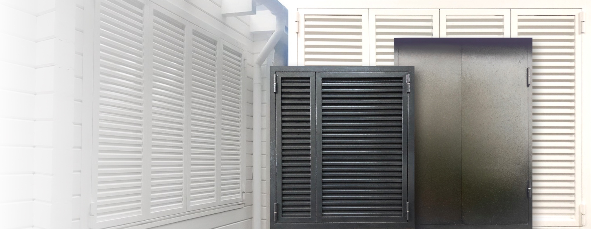 Металлические ставни глухие и жалюзийные