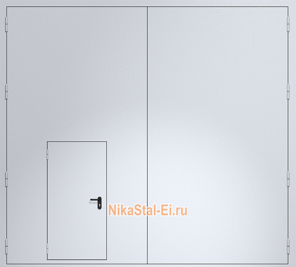 Промышленные огнестойкие ворота из сэндвич-панелей 5000х4500 мм