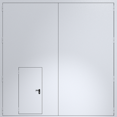 Промышленные противопожарные ворота из сэндвич-панелей 5000х5000 мм