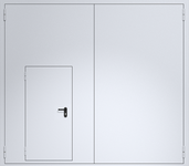 Ворота с огнестойкостью ei60 из сэндвич-панелей 4000х3500 мм